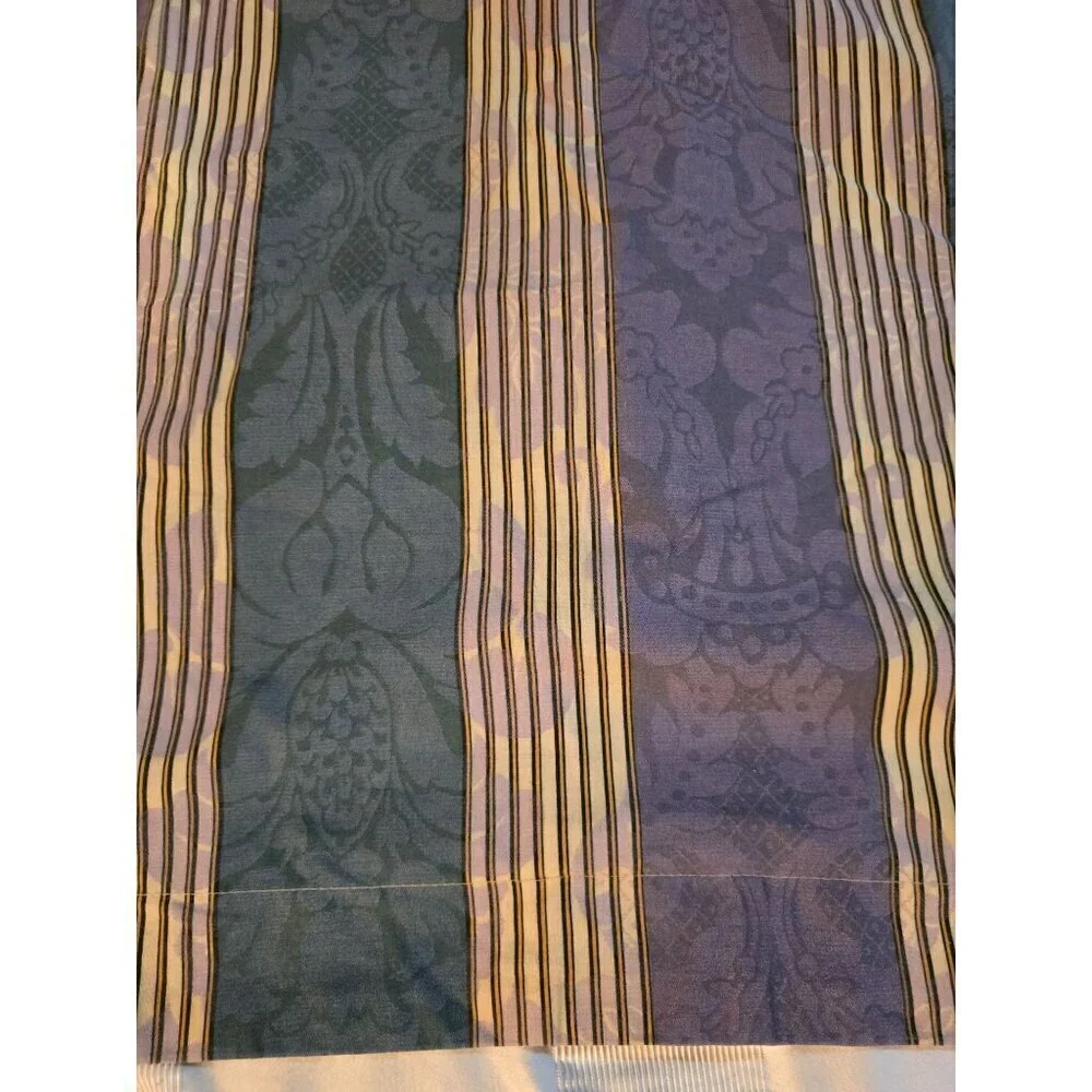 Vintage Springs Dark Boho Purple  Green Striped Pillowcase  Standard
